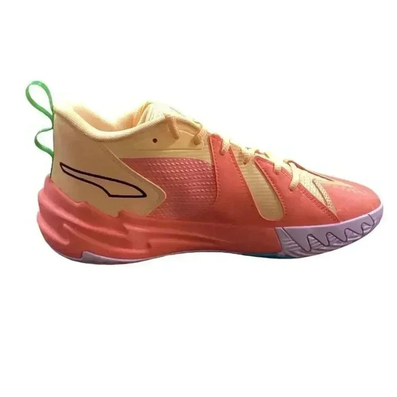 Puma Basketball Shoes Men 9 Orange Scoot Zero Georgia Peach Sneakers Lace Up NEW - Picture 4 of 7
